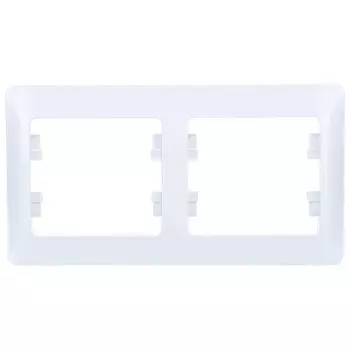 рамка 2 поста SCHNEIDER ELECTRIC Glossa белый горизонтальное