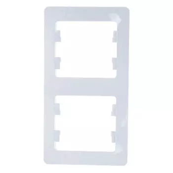 рамка 2 поста SCHNEIDER ELECTRIC Glossa белый вертикальное