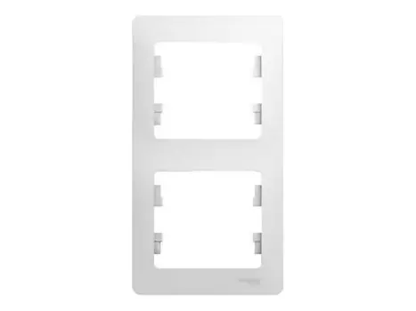 рамка 2 поста SCHNEIDER ELECTRIC Glossa белый вертикальное