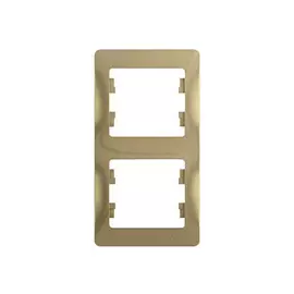 рамка 2 поста SCHNEIDER ELECTRIC Glossa титан вертикальное