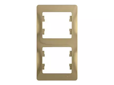 рамка 2 поста SCHNEIDER ELECTRIC Glossa титан вертикальное