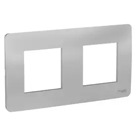 рамка 2 поста SCHNEIDER ELECTRIC Unica Studio алюминий