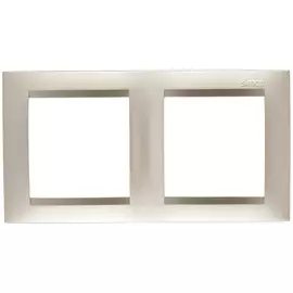 рамка 2 поста SIMON серия 15 шампань