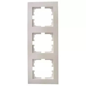 рамка 3 пост LEZARD Vesna вертикальная жемчужно-белый перламутр