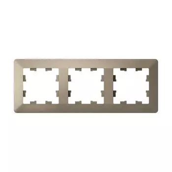 рамка 3 поста AtlasDesign Air шампань