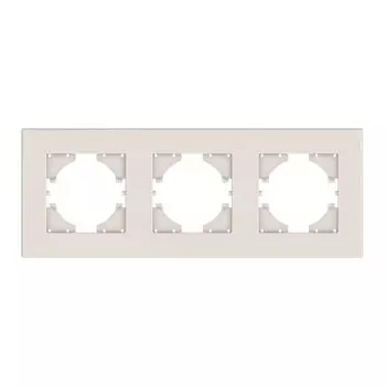 рамка 3 поста GUSI City горизонтальная бежевый