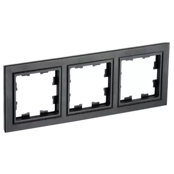 рамка 3 поста IEK BRITE черный
