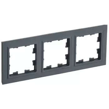 рамка 3 поста IEK BRITE графит
