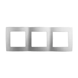 рамка 3 поста ЭРА серия 12 алюминий