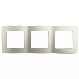 рамка 3 поста ЭРА серия 12 перламутр
