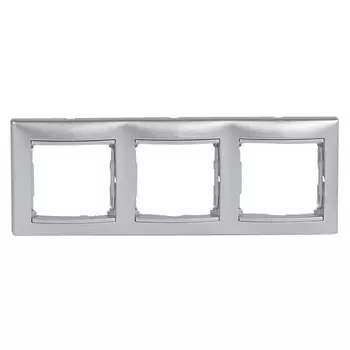 рамка 3 поста LEGRAND Valena алюминий