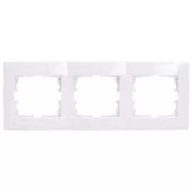 рамка 3 поста LEZARD Karina горизонтальная белая
