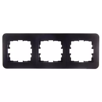 рамка 3 поста LEZARD Karina Life горизонтальная чёрный бархат