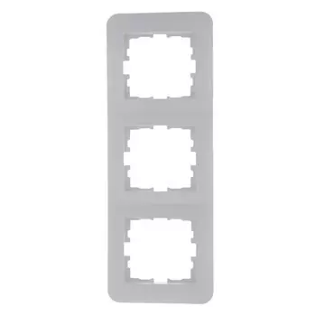 рамка 3 поста LEZARD Karina Life вертикальная белый