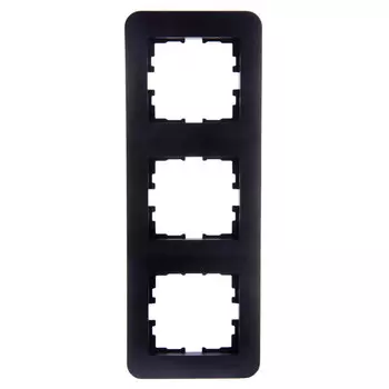 рамка 3 поста LEZARD Karina Life вертикальная чёрный бархат
