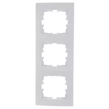 рамка 3 поста LEZARD Karina вертикальная белая