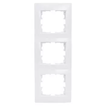 рамка 3 поста LEZARD Karina вертикальная белая