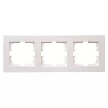 рамка 3 поста LEZARD Vesna горизонтальная жемчужно-белый перламутр