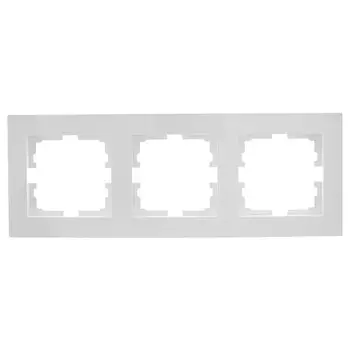 рамка 3 поста LEZARD Vesna горизонтальная белая
