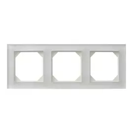 рамка 3 поста LIREGUS Epsilon стекло белый