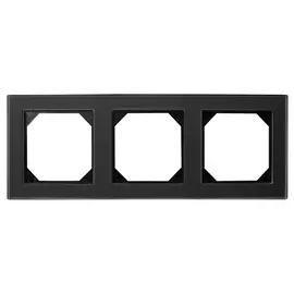 рамка 3 поста LIREGUS Epsilon стекло, черный