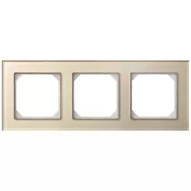 рамка 3 поста LIREGUS Epsilon стекло, шампань