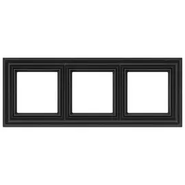рамка 3 поста LIREGUS Retro матовый черный