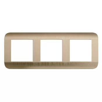 рамка 3 поста LUXAR Deco шампань