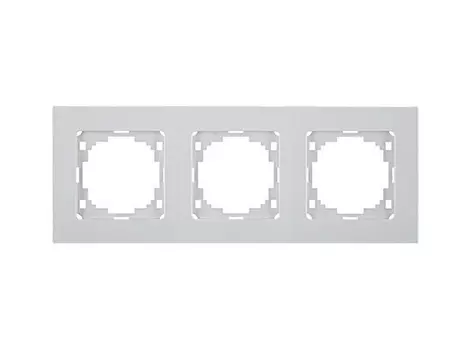 рамка 3 поста NILSON Touran Naturel белый
