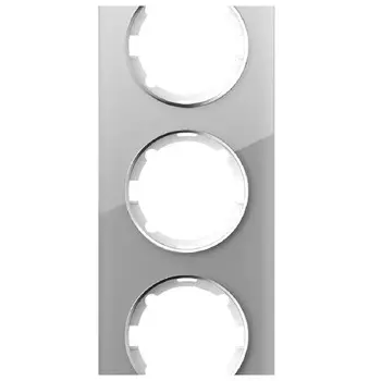 рамка 3 поста ONEKEYELECTRO Garda вертикальная стеклянная серый