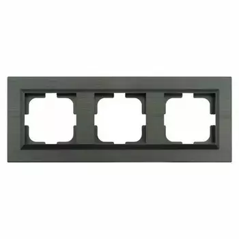 рамка 3 поста OVIVO Loft антрацит/черный