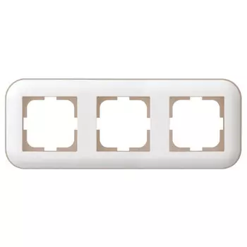 рамка 3 поста OVIVO Loft крем/крафт