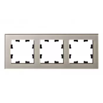 рамка 3 поста SCHNEIDER ELECTRIC Atlasdesign Nature стекло шампань