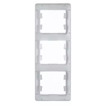 рамка 3 поста SCHNEIDER ELECTRIC Glossa алюминий вертикальное