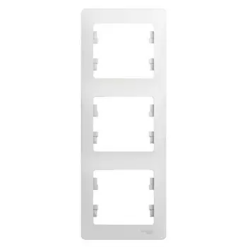 рамка 3 поста SCHNEIDER ELECTRIC Glossa белый вертикальное