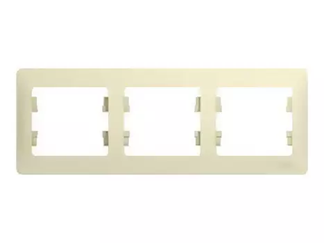 рамка 3 поста SCHNEIDER ELECTRIC Glossa бежевый горизонтальное
