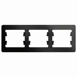 рамка 3 поста SCHNEIDER ELECTRIC Glossa горизонтальное антрацит