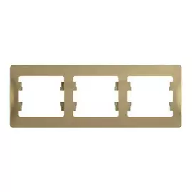 рамка 3 поста SCHNEIDER ELECTRIC Glossa титан горизонтальное
