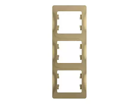рамка 3 поста SCHNEIDER ELECTRIC Glossa титан вертикальное