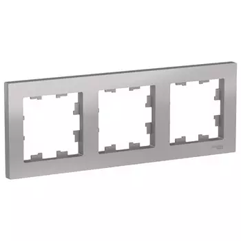 рамка 3 поста SYSTEME ELECTRIC Atlas Design алюминий
