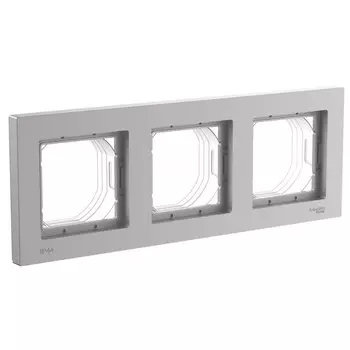 рамка 3 поста SYSTEME ELECTRIC Atlas Design алюминий