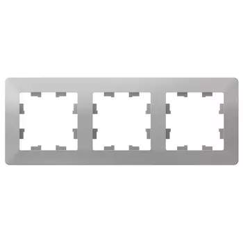 рамка 3 поста SYSTEME ELECTRIC Atlas Design AIR алюминий