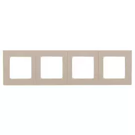 рамка 4 поста ABB Levit кофе макиато/белый