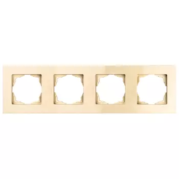 рамка 4 поста GUNSAN Eqona крем