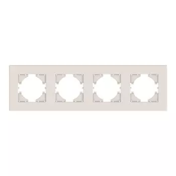 рамка 4 поста GUSI City горизонтальная бежевый