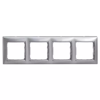 рамка 4 поста LEGRAND Valena алюминий