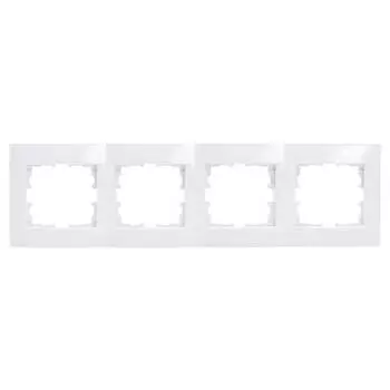 рамка 4 поста LEZARD Karina горизонтальная белая