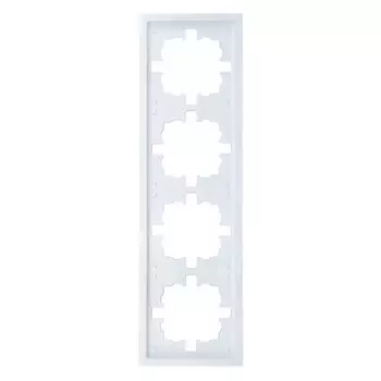 рамка 4 поста LEZARD Zima универсальная белая