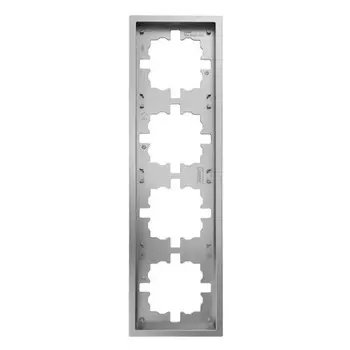 рамка 4 поста LEZARD Zima универсальная серый матовый