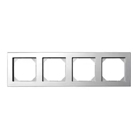 рамка 4 поста LIREGUS Epsilon серебро